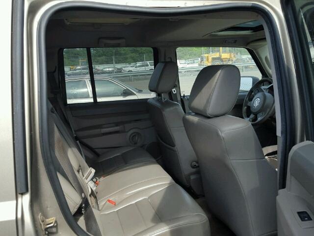 1J8HG48K96C212066 - 2006 JEEP COMMANDER ოქროსფერი ფოტო 6