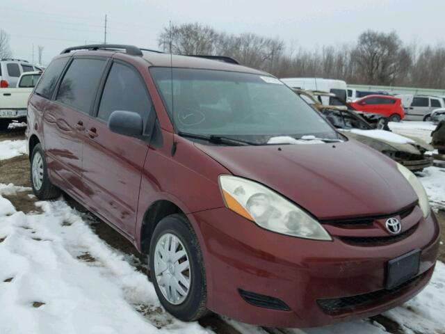 5TDZA23C96S462777 - 2006 TOYOTA SIENNA CE BURGUNDY photo 1