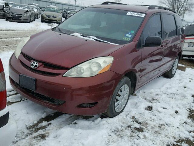 5TDZA23C96S462777 - 2006 TOYOTA SIENNA CE BURGUNDY photo 2