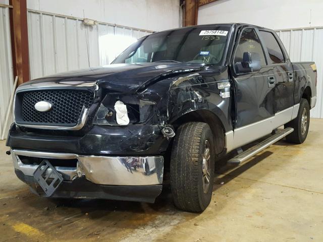 1FTRW12W67FA15834 - 2007 FORD F150 SUPER BLACK photo 2