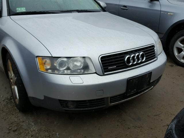 WAULC68E63A130772 - 2003 AUDI A4 1.8T QU SILVER photo 9