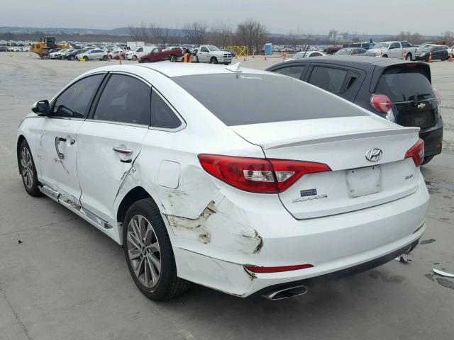 5NPE34AF9FH129132 - 2015 HYUNDAI SONATA SPO WHITE photo 3