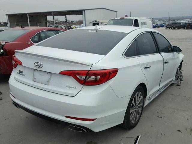 5NPE34AF9FH129132 - 2015 HYUNDAI SONATA SPO WHITE photo 4