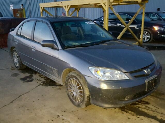 2HGES26785H561096 - 2005 HONDA CIVIC EX GRAY photo 1