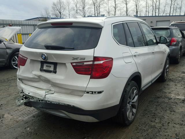 5UXWX9C50F0D53107 - 2015 BMW X3 XDRIVE2 WHITE photo 4