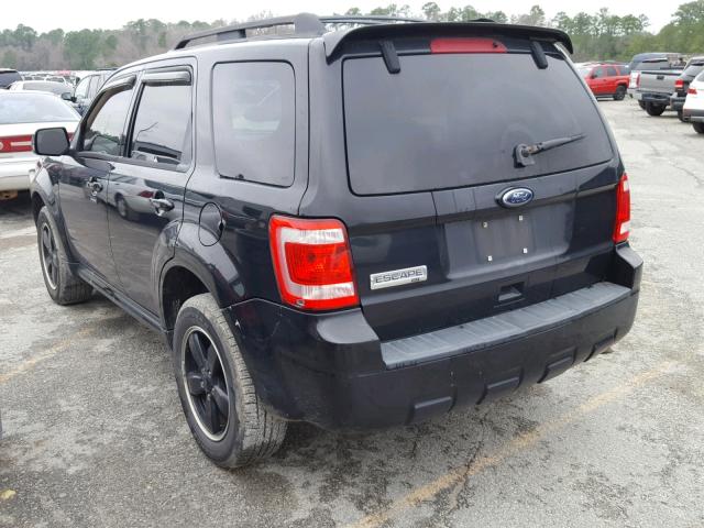 1FMCU0D73AKA11150 - 2010 FORD ESCAPE BLACK photo 3