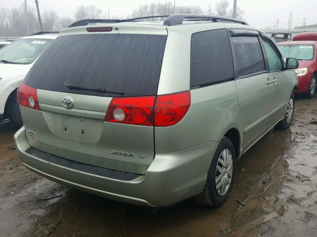 5TDZA23C96S509287 - 2006 TOYOTA SIENNA CE GREEN photo 4