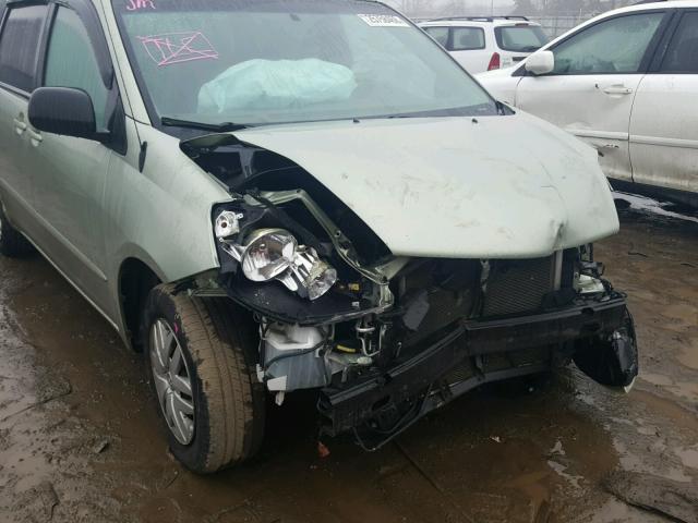 5TDZA23C96S509287 - 2006 TOYOTA SIENNA CE GREEN photo 9