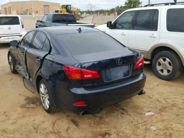 JTHCK262972018232 - 2007 LEXUS IS 250 BLUE photo 3