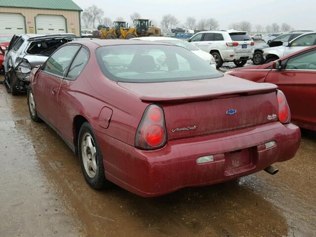 2G1WW12E859298844 - 2005 CHEVROLET MONTE CARL 栗色 照片 3