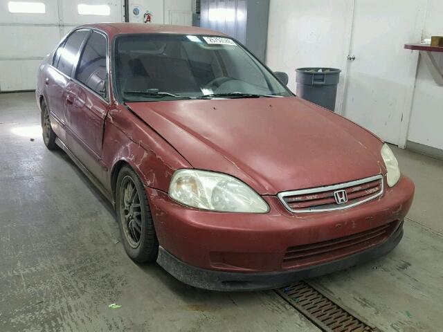 1HGEJ6671XL057747 - 1999 HONDA CIVIC LX RED photo 1