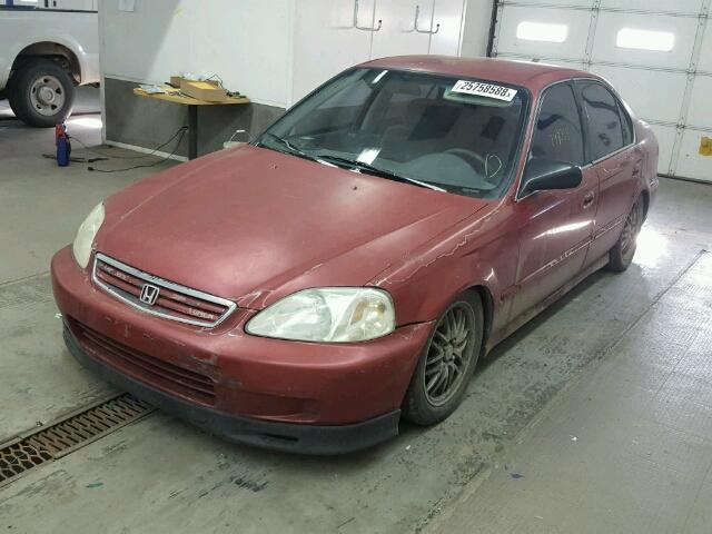 1HGEJ6671XL057747 - 1999 HONDA CIVIC LX RED photo 2