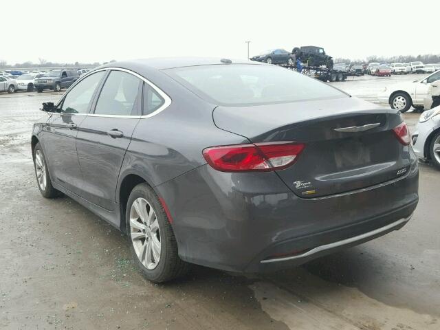 1C3CCCAB0FN675661 - 2015 CHRYSLER 200 LIMITE GRAY photo 3