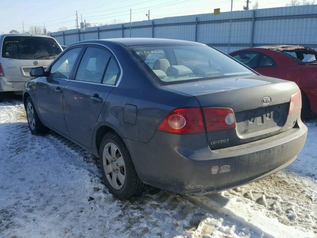 KNAGE123375133827 - 2007 KIA OPTIMA LX GRAY photo 3