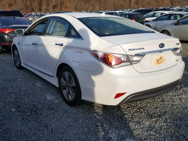 KMHEC4A43DA092562 - 2013 HYUNDAI SONATA HYB WHITE photo 3