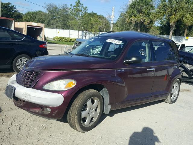 3C4FY4BB01T673349 - 2001 CHRYSLER PT CRUISER BURGUNDY photo 2