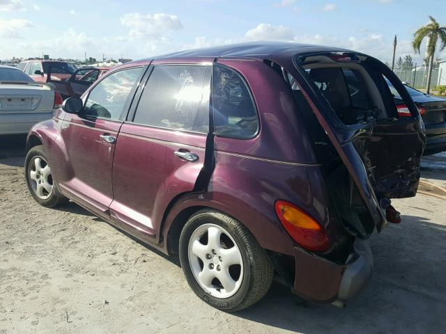 3C4FY4BB01T673349 - 2001 CHRYSLER PT CRUISER BURGUNDY photo 3