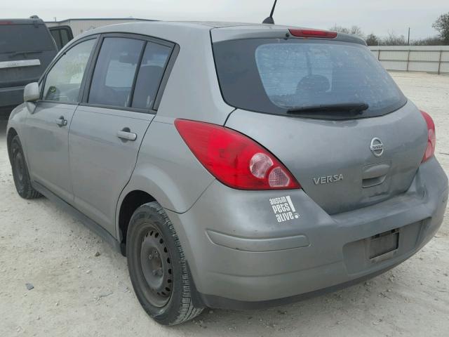 3N1BC13E57L376643 - 2007 NISSAN VERSA S GRAY photo 3