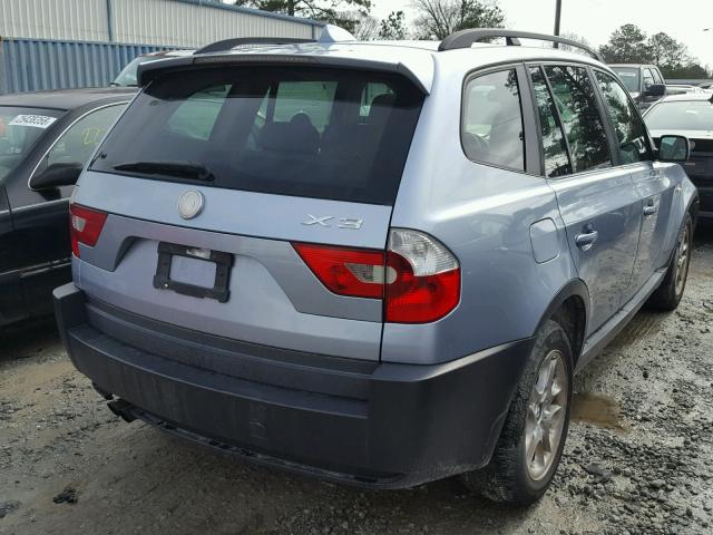 WBXPA73474WA77718 - 2004 BMW X3 2.5I BLUE photo 4
