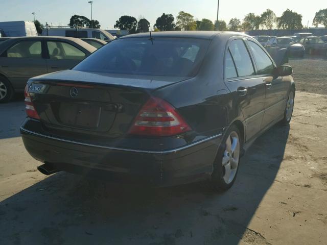 WDBRF56H26F798960 - 2006 MERCEDES-BENZ C 350 BLACK photo 4