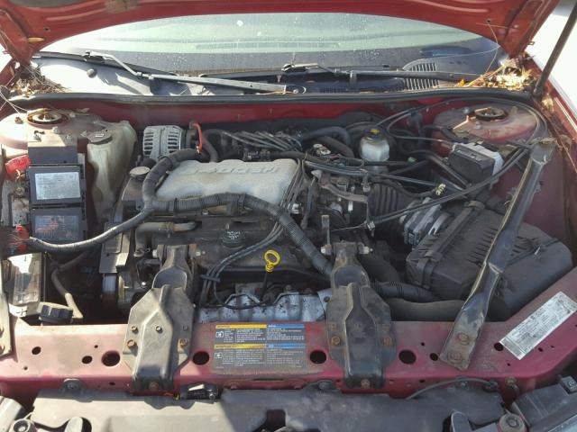 2G1WF52E459386975 - 2005 CHEVROLET IMPALA BURGUNDY photo 7