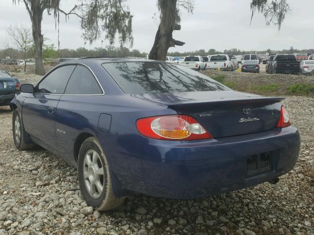 2T1CF22P32C597526 - 2002 TOYOTA CAMRY SOLA BLUE photo 3