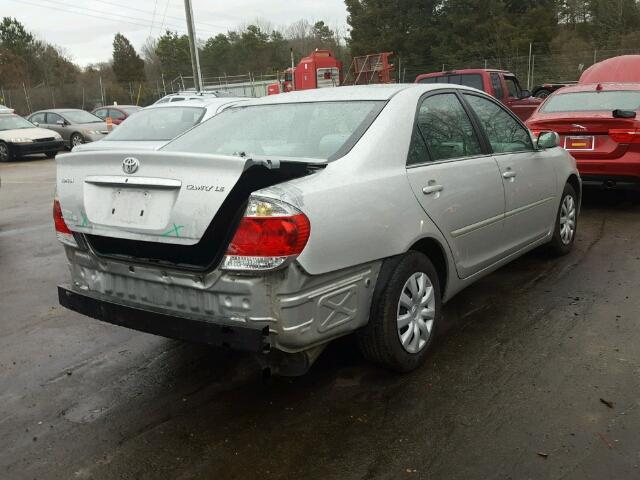 4T1BE32K85U550925 - 2005 TOYOTA CAMRY LE SILVER photo 4