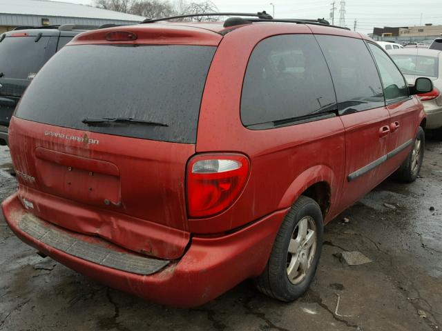 1D4GP24R55B347739 - 2005 DODGE GRAND CARA RED photo 4