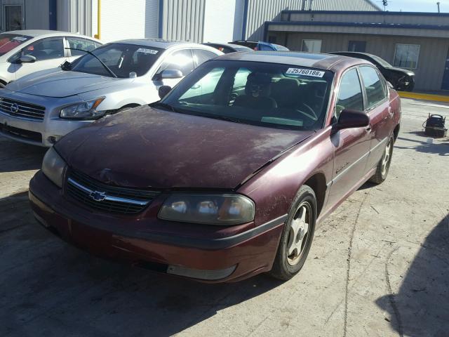 2G1WH55K0Y9260001 - 2000 CHEVROLET IMPALA LS MAROON photo 2