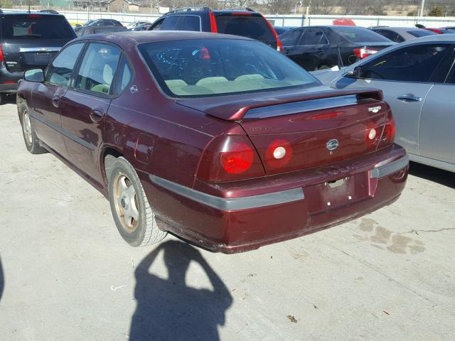 2G1WH55K0Y9260001 - 2000 CHEVROLET IMPALA LS MAROON photo 3