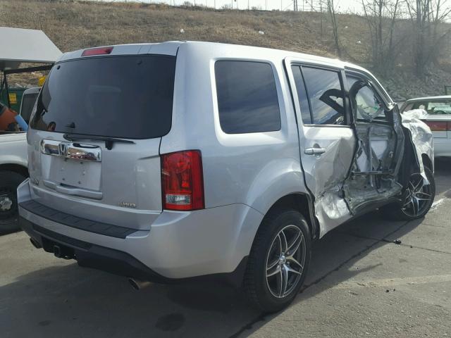 5FNYF4H53CB083891 - 2012 HONDA PILOT EXL SILVER photo 4