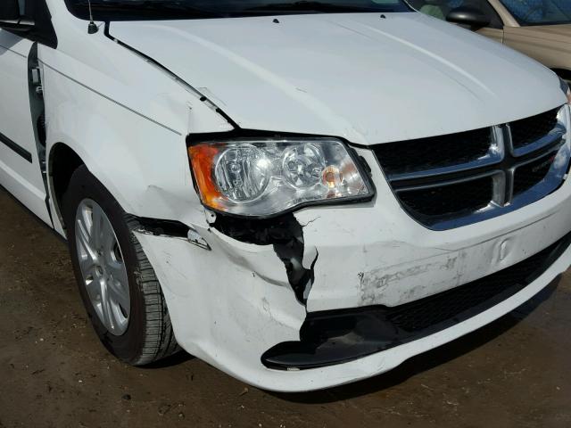 2C4RDGBG5ER190485 - 2014 DODGE GRAND CARA WHITE photo 9