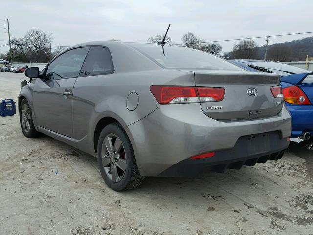 KNAFU6A26B5349068 - 2011 KIA FORTE EX GRAY photo 3