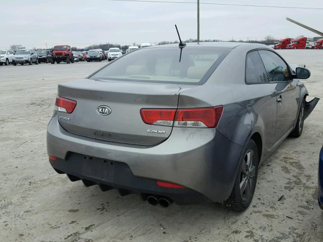 KNAFU6A26B5349068 - 2011 KIA FORTE EX GRAY photo 4