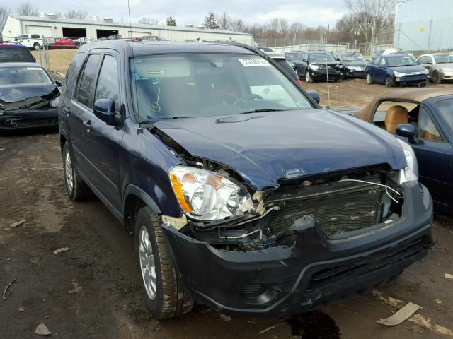 SHSRD78895U301057 - 2005 HONDA CR-V EX BLUE photo 1