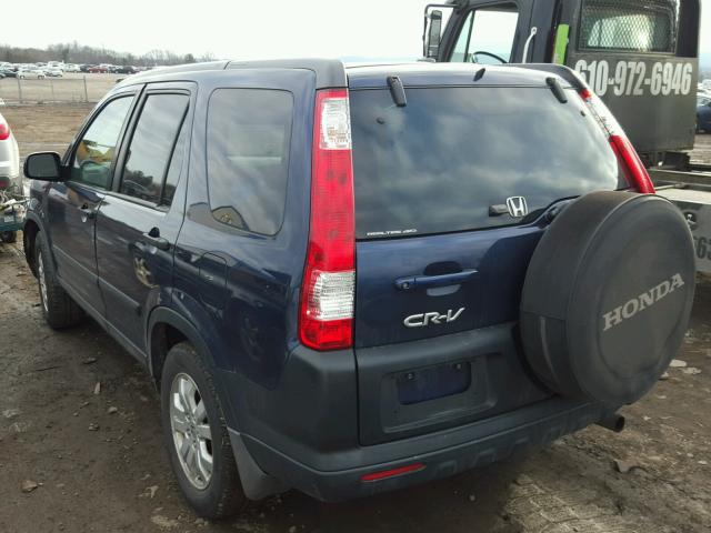 SHSRD78895U301057 - 2005 HONDA CR-V EX BLUE photo 3