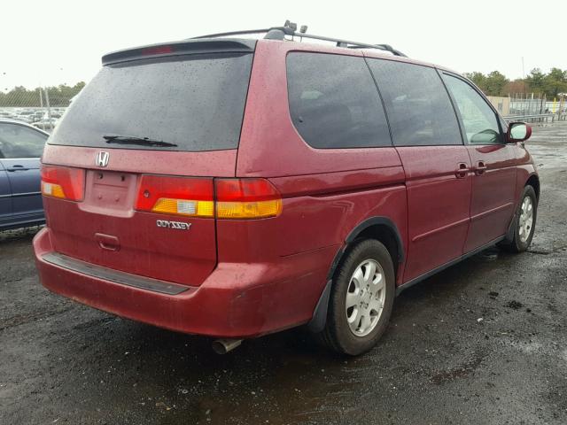 2HKRL18902H527629 - 2002 HONDA ODYSSEY EX RED photo 4