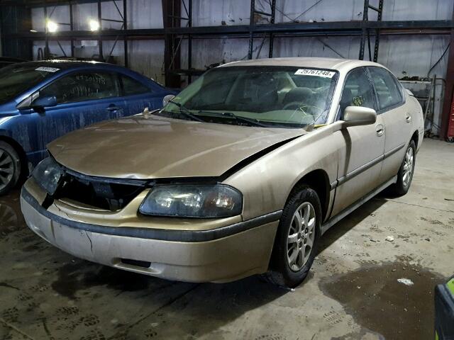 2G1WF52E449291718 - 2004 CHEVROLET IMPALA GOLD photo 2