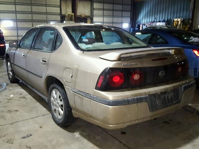 2G1WF52E449291718 - 2004 CHEVROLET IMPALA GOLD photo 3