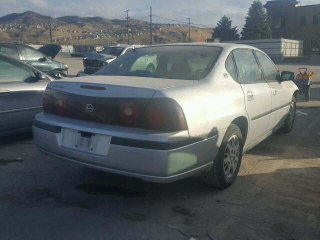 2G1WF55E619116751 - 2001 CHEVROLET IMPALA SILVER photo 4