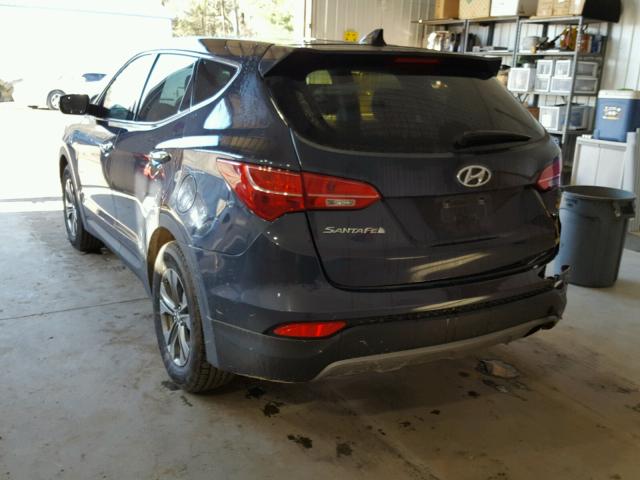 5XYZT3LB4GG379098 - 2016 HYUNDAI SANTA FE S BLUE photo 3