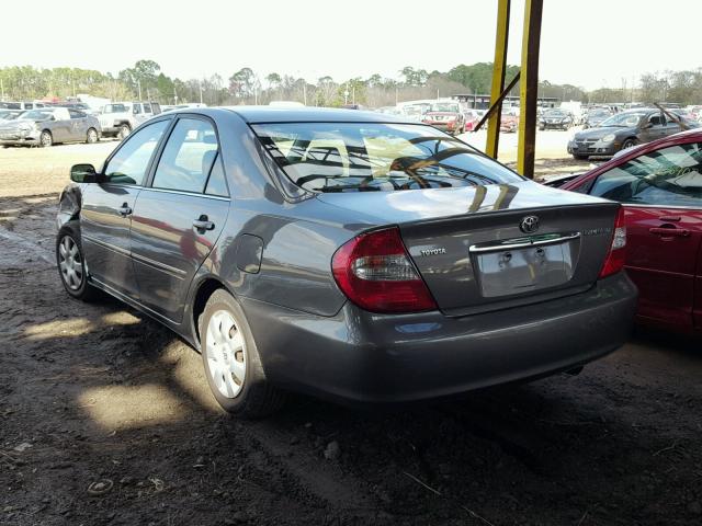 4T1BE32K12U600351 - 2002 TOYOTA CAMRY LE CHARCOAL photo 3