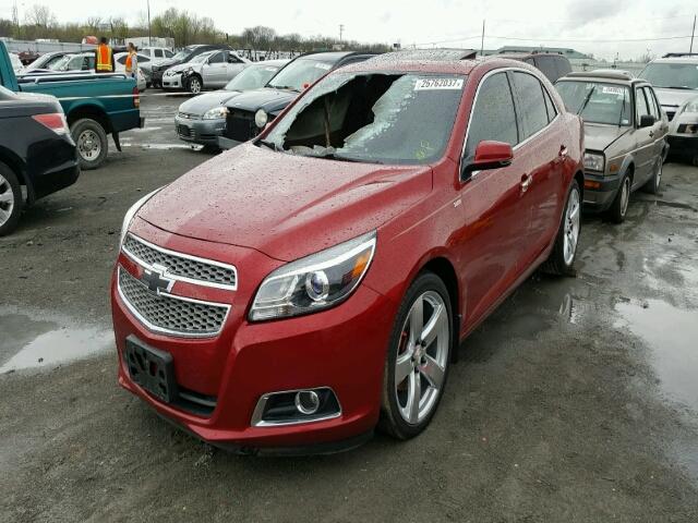 1G11J5SX0DF222087 - 2013 CHEVROLET MALIBU LTZ MAROON photo 2