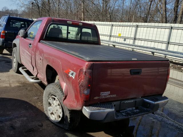 1GCDT146258181687 - 2005 CHEVROLET COLORADO RED photo 3