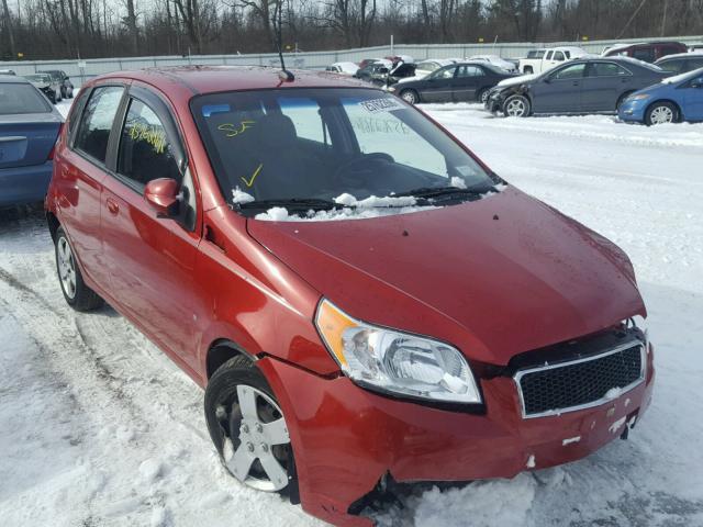 KL1TD66E19B381373 - 2009 CHEVROLET AVEO LS RED photo 1