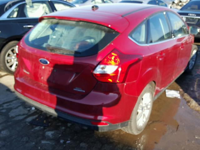 1FAHP3M22CL421044 - 2012 FORD FOCUS SEL BURGUNDY photo 4