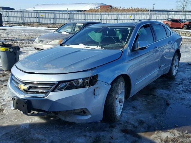 1G1165S37FU101019 - 2015 CHEVROLET IMPALA LTZ BLUE photo 2