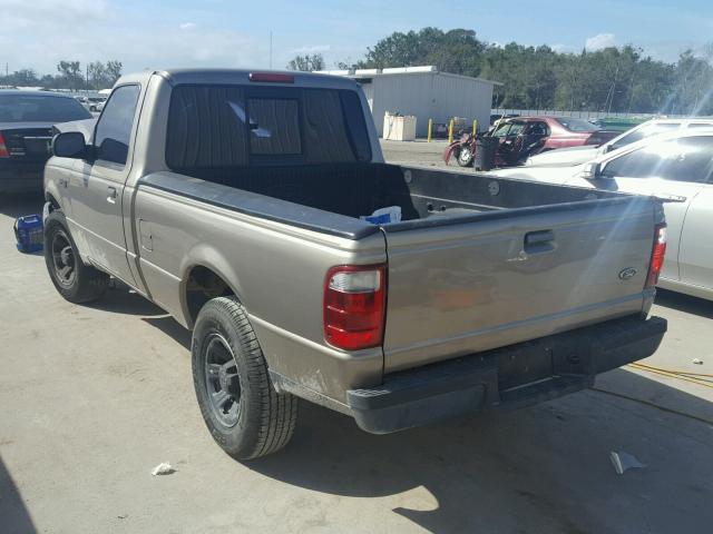 1FTYR10D55PA00690 - 2005 FORD RANGER GOLD photo 3