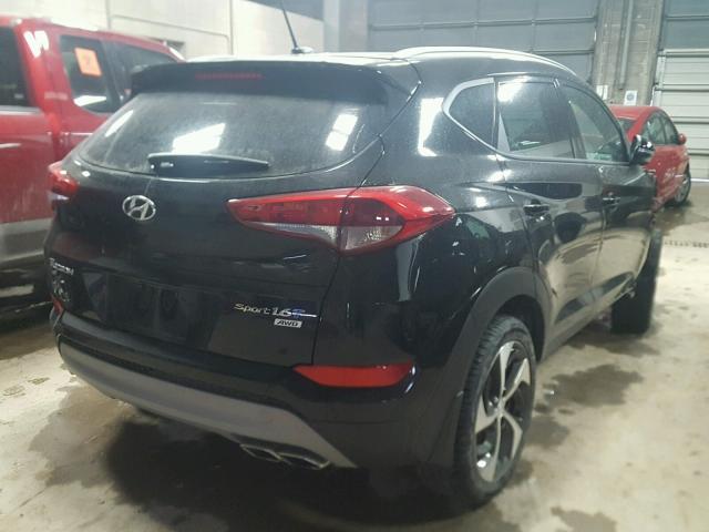 KM8J3CA24HU400513 - 2017 HYUNDAI TUCSON LIM BLACK photo 4