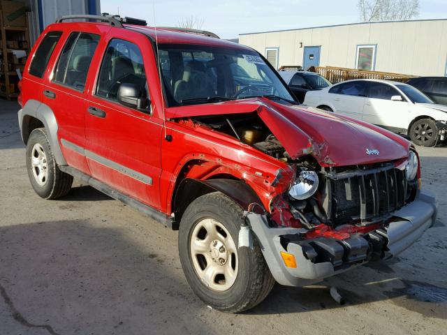 1J4GK48K85W611687 - 2005 JEEP LIBERTY SP RED photo 1